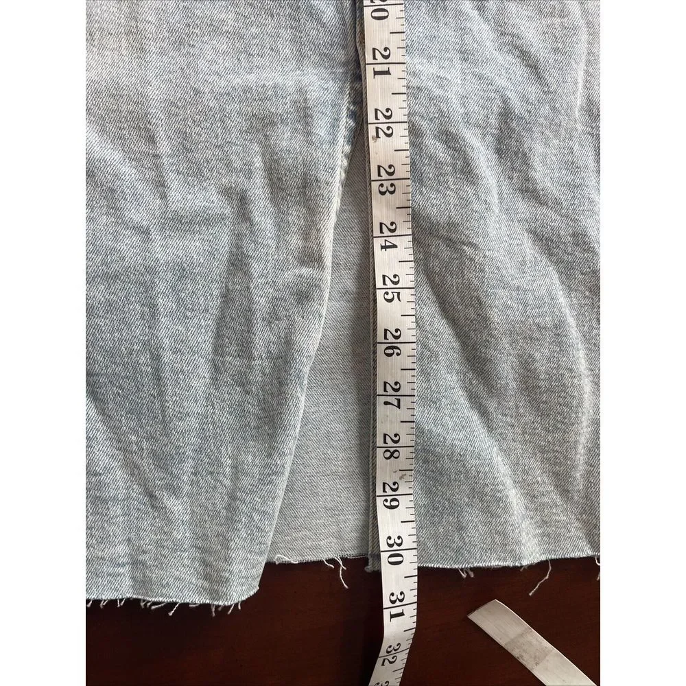 Womens Ava & Viv Denim Midi Skirt Light Wash 20 Blue Relaxed Fit Comfort Stretch - Picture 6 of 6